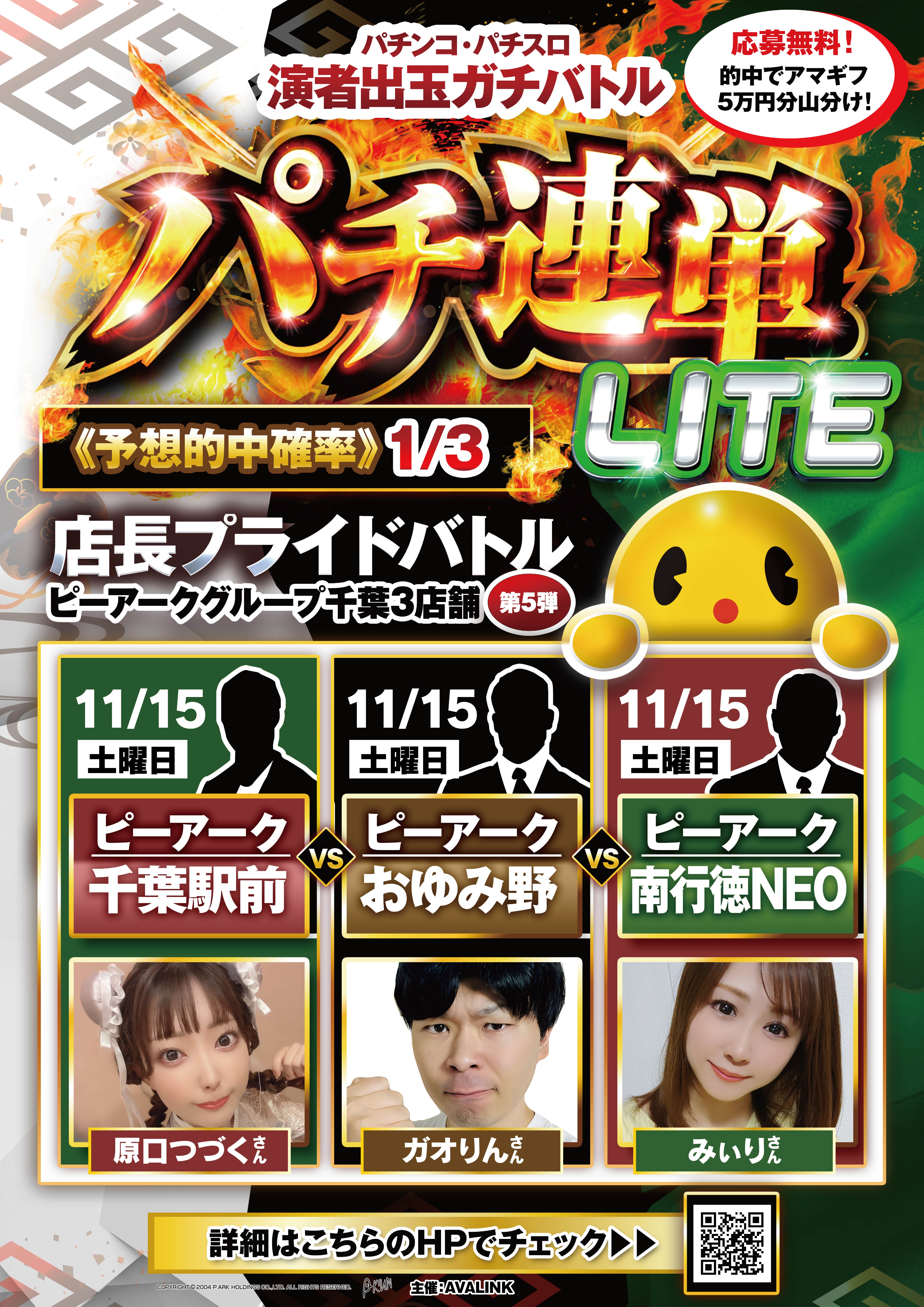 パチンコ・パチスロ演者出玉ガチバトルパチ連単